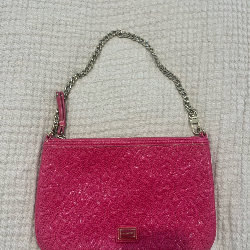 Nine West Fuchsia Quilted Shoulder Bag